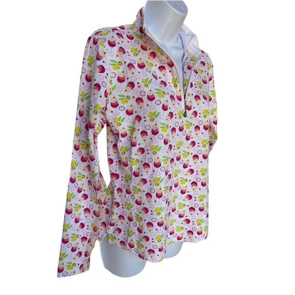 San Soleil NWT UV 50+ Long Sleeve Cooling Quarter Zip Polo Golf Shirt size M - Picture 4 of 11